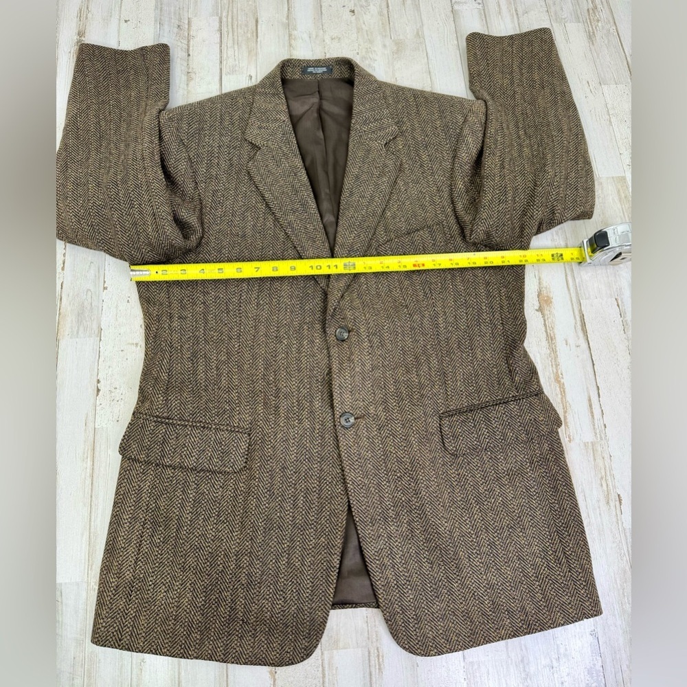 Stafford Vintage Tweed Blazer Men's 42R Classic Fit Wool & Lambswool Herringbone - Picture 4 of 12